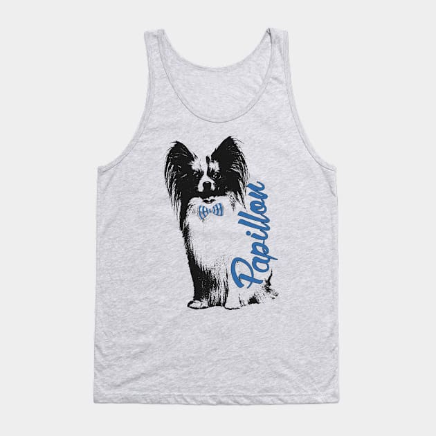 Papillon -Continental Toy Spaniel Tank Top by Nartissima